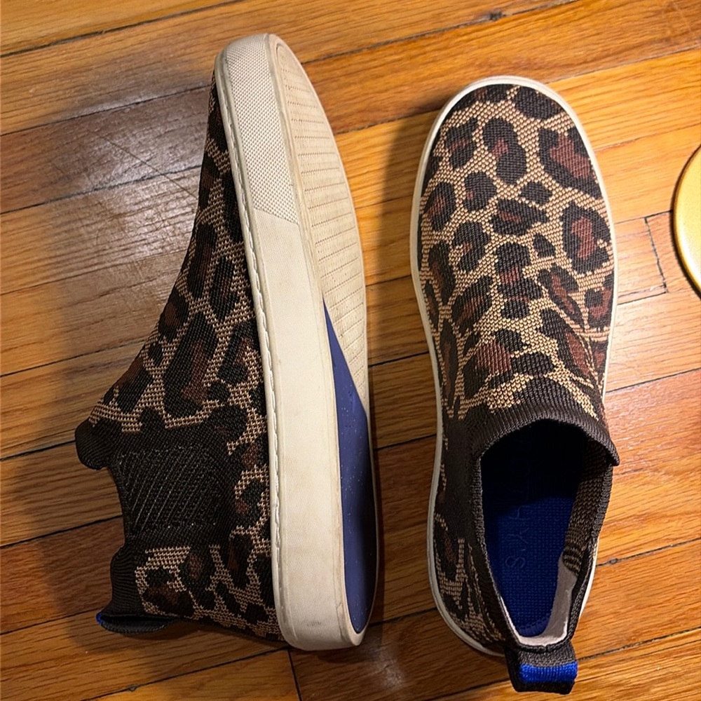 Rothy's The Chelsea Wildcat Jacquard Knit Ankle Boots Size 7